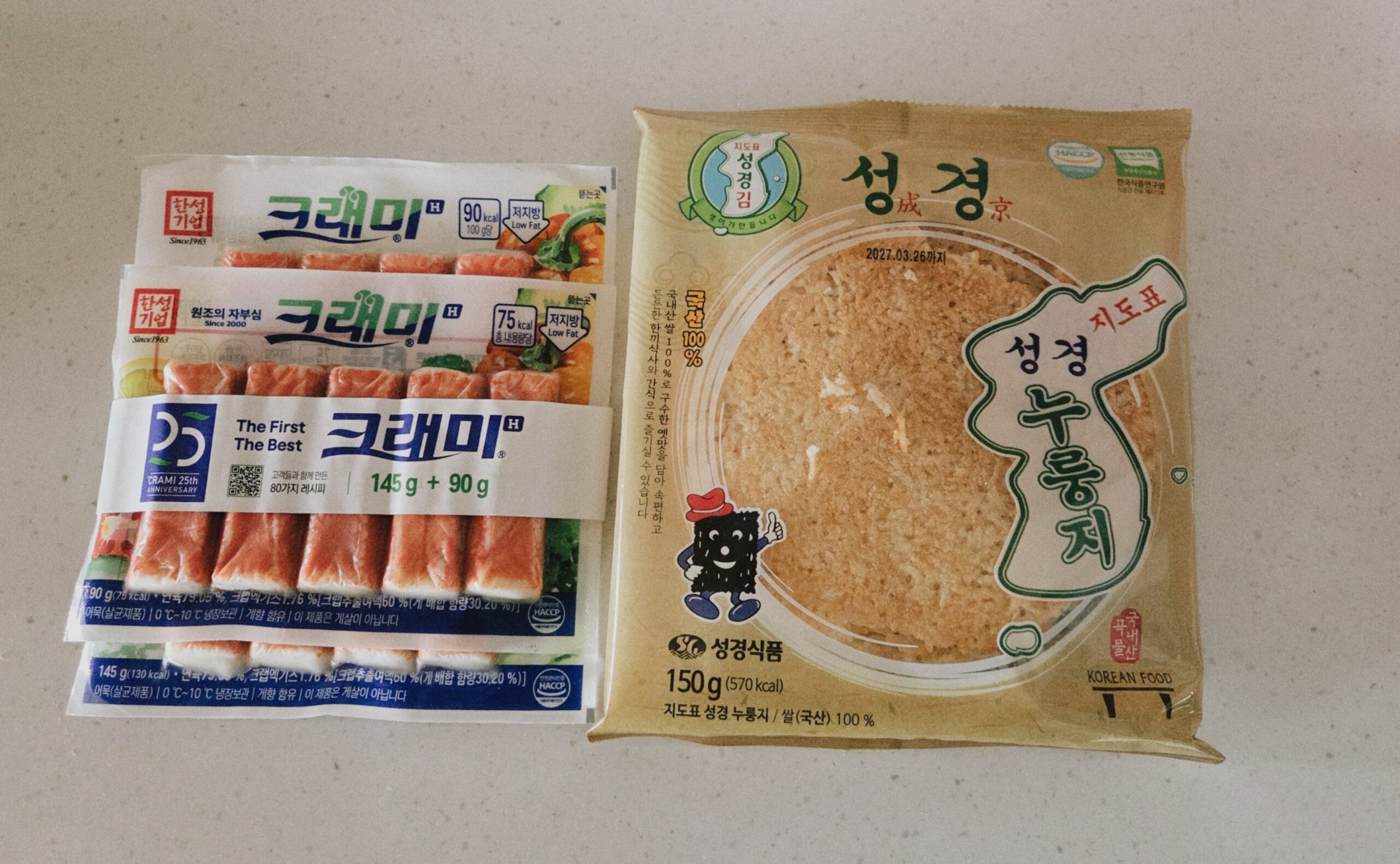 한성기업 크래미 성경 누룽지 식재료