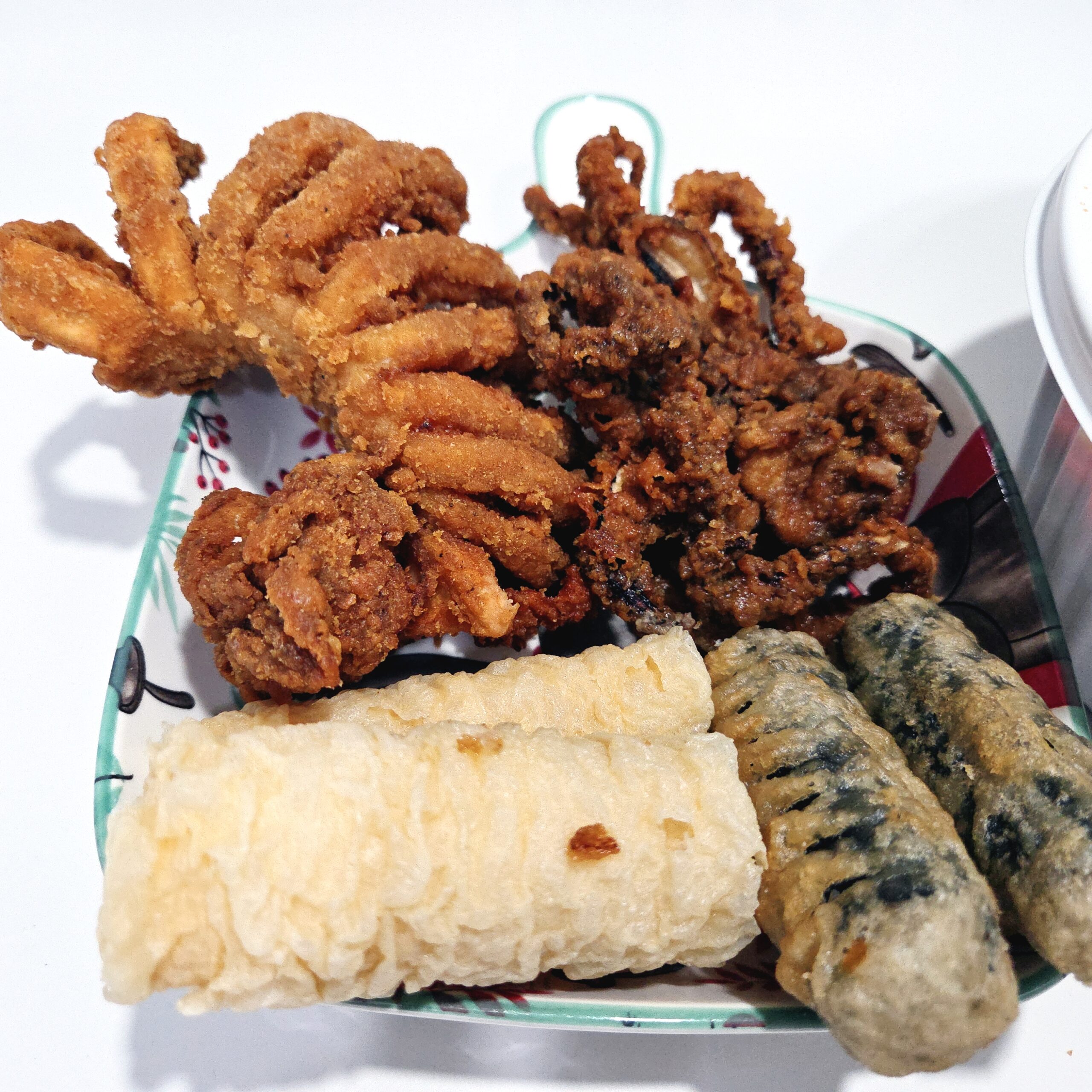 청년다방 차새대 떡볶이 튀김 조합