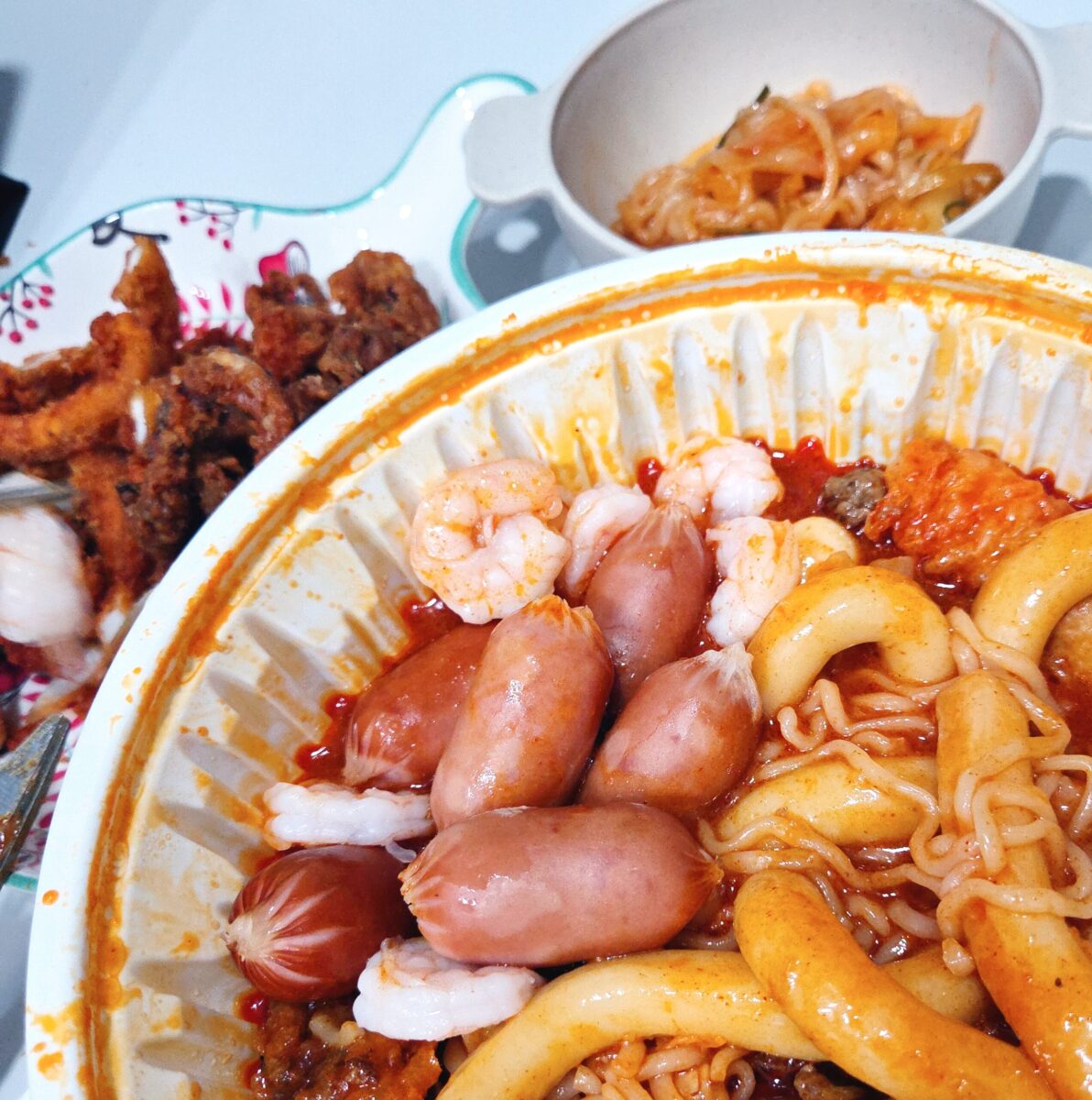 청년다방 차새대 떡볶이 토핑 조합